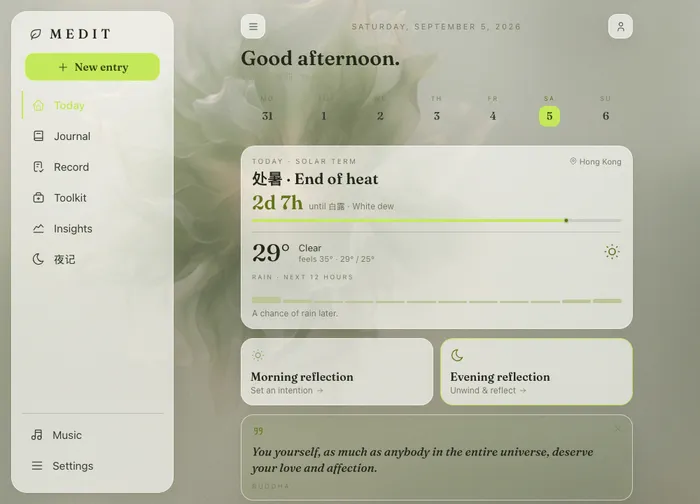 Medit application interface